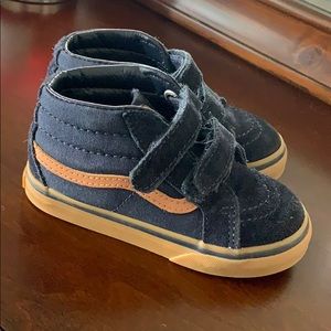 Toddler Navy and brown Vans sz 7.5